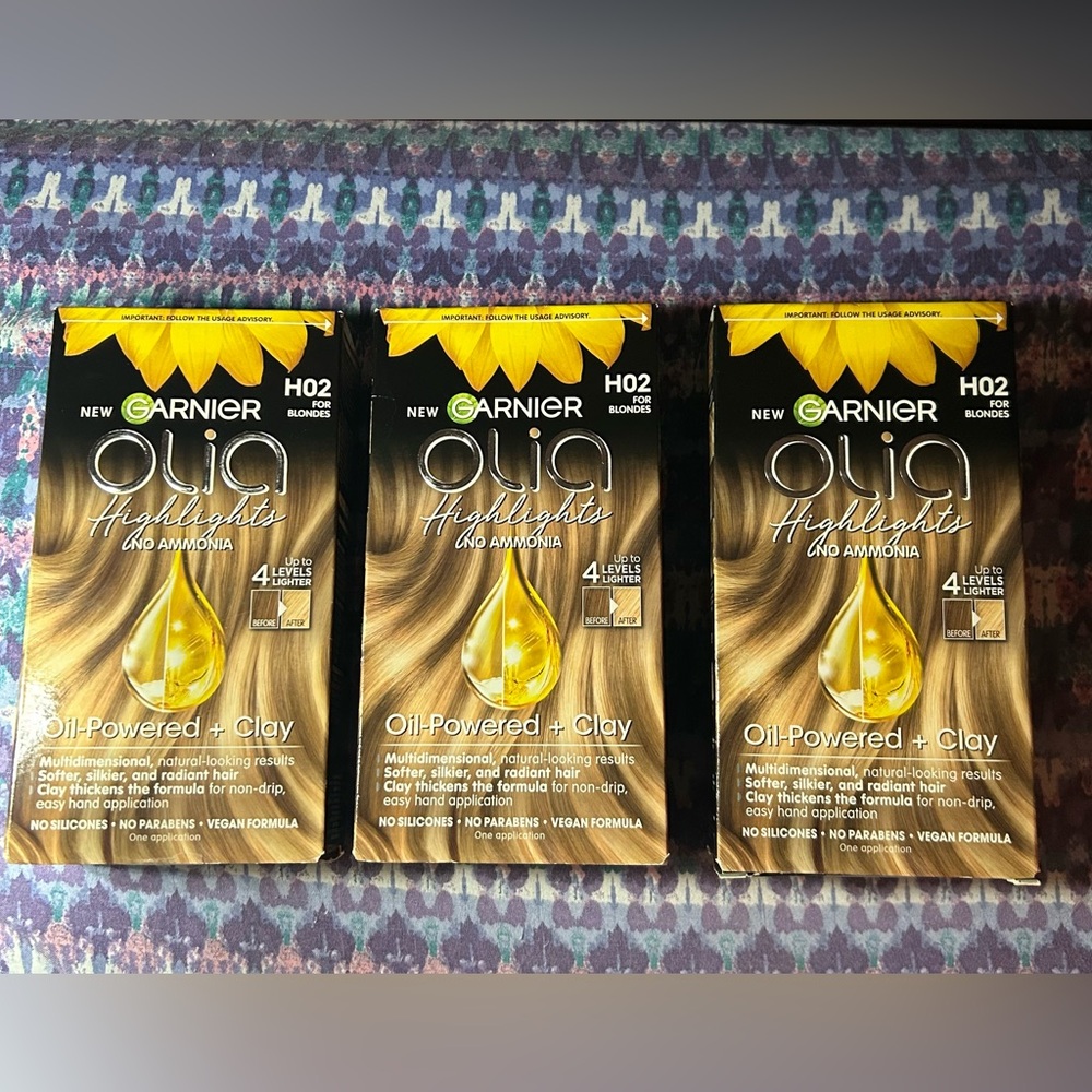 Garnier Olia No Ammonia Highlights #H02 for BLONDES 3 new boxes